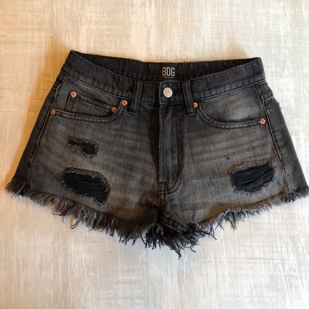 BDG Faded/ripped Black Jean shorts